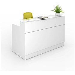 RECEPTION COUNTER W 1800 x D 850 x H 1150mm White